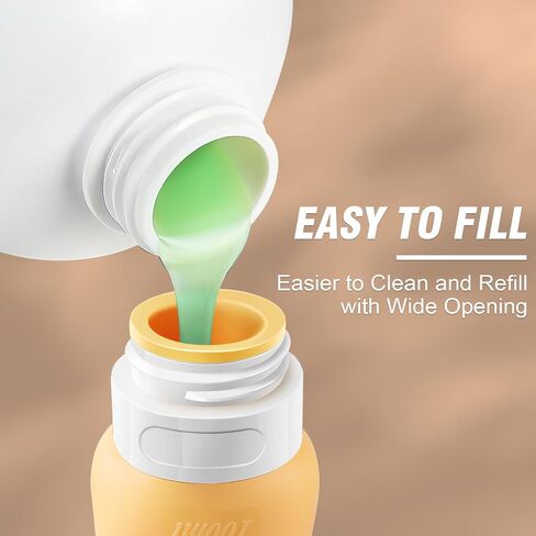Travel Bottles for Toiletries, Travel essentials BPA Free Leak Proof Tubs Refillable Liquid Accessories with Toiletry Bag for Cometic Shampoo and Lotion Soap 4 Pack (3.3oz) in Saudi Arabia