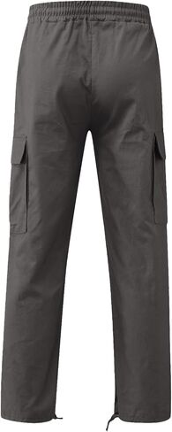 Men's Cargo Pants Cotton Drawstring Joggers Sweatpants Relaxed Fit Athletic Pants Casual with Adjustable Bottom Hems in Saudi Arabia