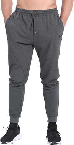 بنطال BROKIG الرجالي Vertzip Gym Joggers، بنطال رياضي مناسب للجزر، بنطال رياضي مدبب كاجوال مع جيوب بسحاب in Saudi Arabia