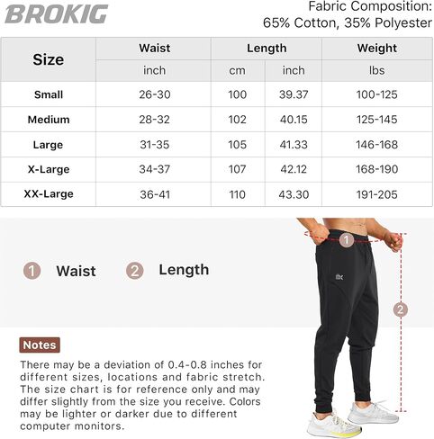 بنطال BROKIG الرجالي Vertzip Gym Joggers، بنطال رياضي مناسب للجزر، بنطال رياضي مدبب كاجوال مع جيوب بسحاب in Saudi Arabia