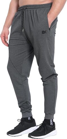 بنطال BROKIG الرجالي Vertzip Gym Joggers، بنطال رياضي مناسب للجزر، بنطال رياضي مدبب كاجوال مع جيوب بسحاب in Saudi Arabia