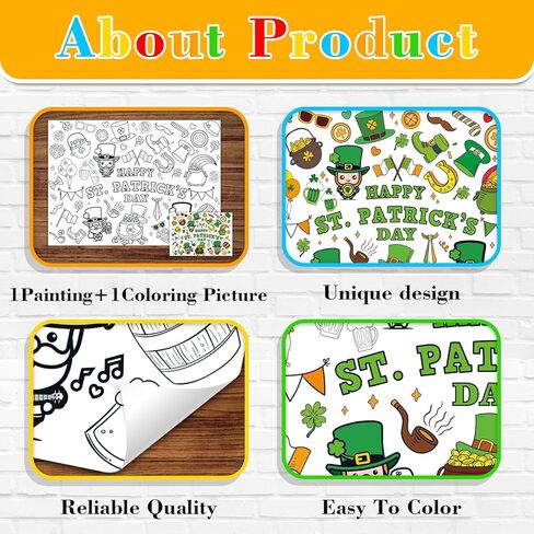43.3 x 31.5 Inch Happy Father's Day Coloring Paper Tablecloth Poster for Kids - Disposable Giant DIY Color-in Banner for Classroom Children's Activity - Fun Gifts, Father's Day Party Favors in Saudi Arabia