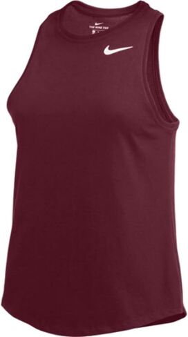 Nike Womens Dry High Neck Tank Top (as1, Alpha, s, Regular, Regular, Team Maroon) in Saudi Arabia