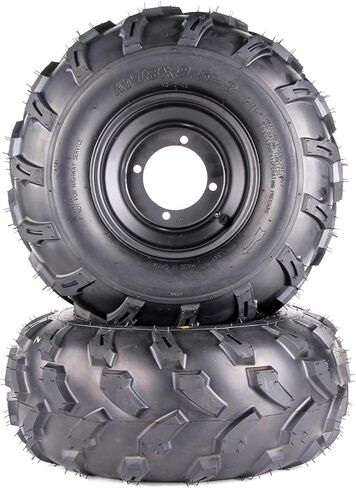 عجلات 18x9.5-8، إطارات 18x9.5-8 بدون أنابيب لإطارات Kazuma Quad ATV Go Kart UTV 200CC للطرق الوعرة 4 فتحات مجموعة من 2 in Saudi Arabia