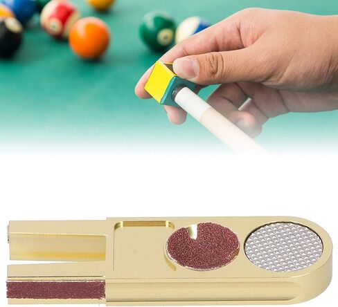 Billiard Pool Cue Tip Shaper Tool, Lightweight Scuffer Burnisher, Gold for Tapper Cue Snooker Tips in Saudi Arabia