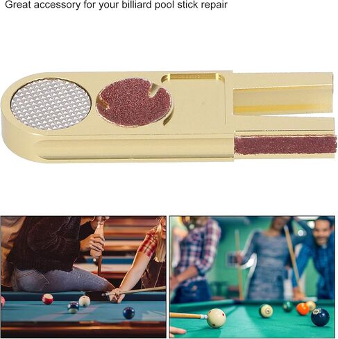 Billiard Pool Cue Tip Shaper Tool, Lightweight Scuffer Burnisher, Gold for Tapper Cue Snooker Tips in Saudi Arabia