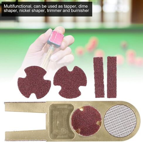 Billiard Pool Cue Tip Shaper Tool, Lightweight Scuffer Burnisher, Gold for Tapper Cue Snooker Tips in Saudi Arabia