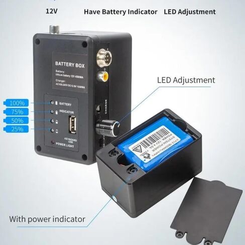 بطارية كاميرا الصرف الصحي 12 فولت 4500 مللي أمبير في الساعة، ملحق بديل لمنظار الصرف الصحي لـ 9600 SP09 WP90، بطارية قابلة لإعادة الشحن لكاميرا فحص الأنابيب (رأس الكاميرا 17/23 مم) in Kuwait