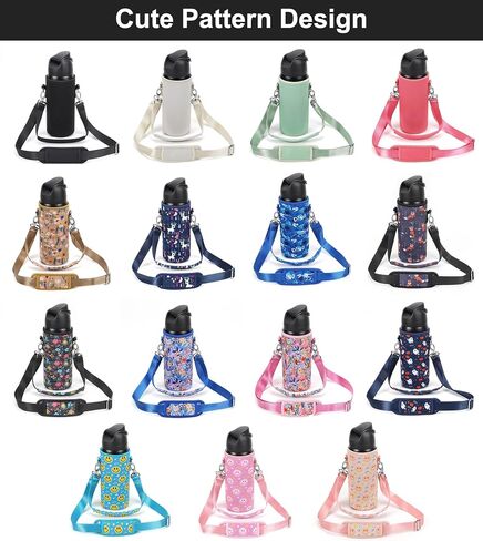 Premium Neoprene Portable Water Bottle Carrier Bag with Adjustable Shoulder Strap and Hand Strap for Owala 24 OZ 32 OZ Tumbler or Any Other Tumbler (Fox) in Saudi Arabia