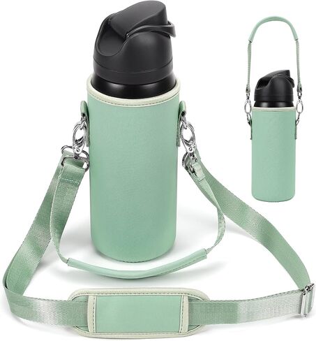 Premium Neoprene Portable Water Bottle Carrier Bag with Adjustable Shoulder Strap and Hand Strap for Owala 24 OZ 32 OZ Tumbler or Any Other Tumbler (Fox) in Saudi Arabia