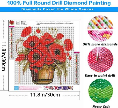 Flower Cat Diamond Painting Kits,5D Diamond Painting Kits for Adults,DIY Diamond Painting Diamond Art,Round Full Drill Diamond Art Kits gem art Crafts for Home Decor Gift-12x16in in Saudi Arabia