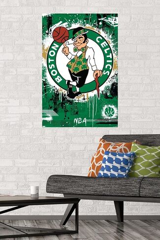 Trends International NBA Boston Celtics - Maximalist Logo 23 Wall Poster in Saudi Arabia