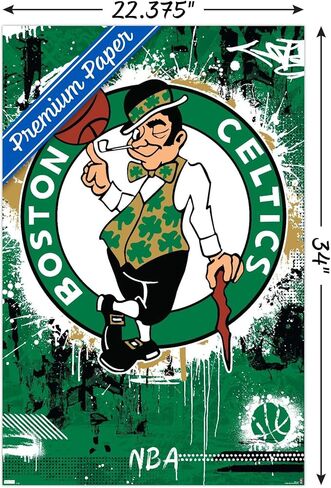 Trends International NBA Boston Celtics - Maximalist Logo 23 Wall Poster in Saudi Arabia