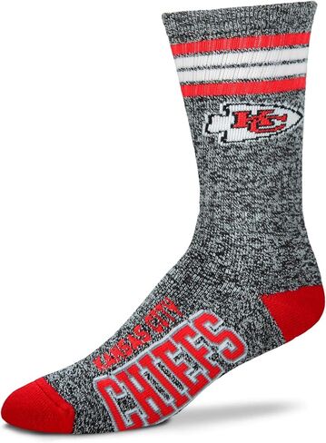 For Bare Feet - Marbled 4 Stripe Deuce Crew Socks Mens Size Large 10-13 - Kansas City Chiefs in Saudi Arabia