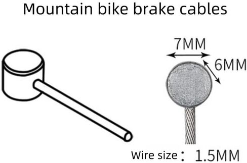 bike brake cables，stainless steel bike brake cord core，Road bike brake cables set，include Free Cable End Crimps Kit，4pcs in Saudi Arabia