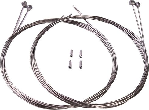 bike brake cables，stainless steel bike brake cord core，Road bike brake cables set，include Free Cable End Crimps Kit，4pcs in Saudi Arabia