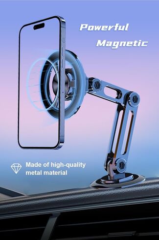 Magnetic Phone Holder for Car,Fits MagSafe Car Mount[Universal 360° PRO Rotation] Hands Free Car Holder Mount for Dashboard,Magnet Phone Holder for Mobile Phones,Car Gifts in Saudi Arabia