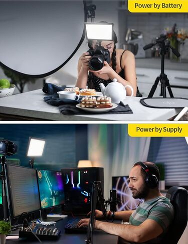 RALENO LED Video Light, Camera Light for Pictures Video Recording with 4000mAh Battery Support Type-C USB Power Supply, CRI>95 3200K-5600K Photo Light for Outdoor Photography Live Streaming Zoom Calls in Saudi Arabia