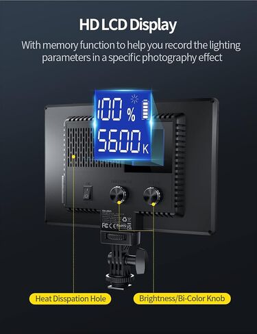RALENO LED Video Light, Camera Light for Pictures Video Recording with 4000mAh Battery Support Type-C USB Power Supply, CRI>95 3200K-5600K Photo Light for Outdoor Photography Live Streaming Zoom Calls in Saudi Arabia
