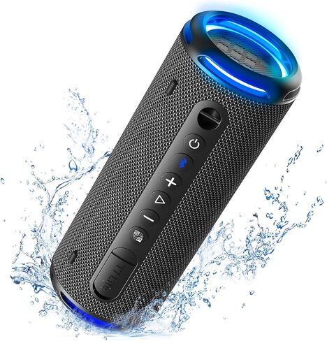 Tronsmart T7 Lite 24W Ultra Portable Bluetooth Speaker, Punchy Bass, 3 Lighting Modes, 24H Playtime, IPX7 Waterproof, Wireless Stereo Pairing, Bluetooth 5.3, for Home Outdoor Travel (Deep Blue) in Kuwait