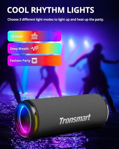 Tronsmart T7 Lite 24W Ultra Portable Bluetooth Speaker, Punchy Bass, 3 Lighting Modes, 24H Playtime, IPX7 Waterproof, Wireless Stereo Pairing, Bluetooth 5.3, for Home Outdoor Travel (Deep Blue) in Kuwait