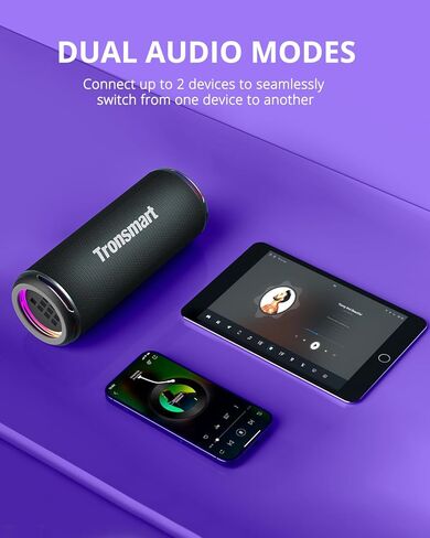 Tronsmart T7 Lite 24W Ultra Portable Bluetooth Speaker, Punchy Bass, 3 Lighting Modes, 24H Playtime, IPX7 Waterproof, Wireless Stereo Pairing, Bluetooth 5.3, for Home Outdoor Travel (Deep Blue) in Kuwait
