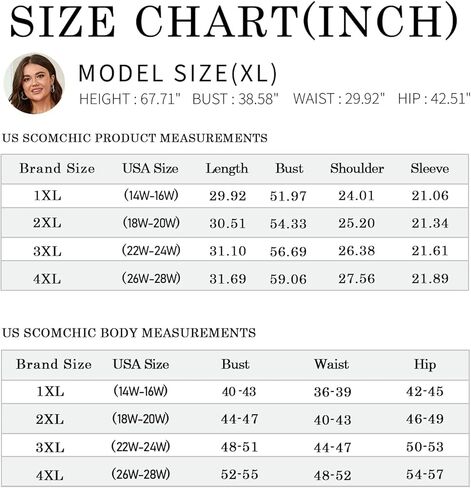 سويت شيرت حريمي مقاس كبير من SCOMCHIC بلوفر بأكمام طويلة وقمصان فضفاضة مناسبة (1X-4X) in Kuwait