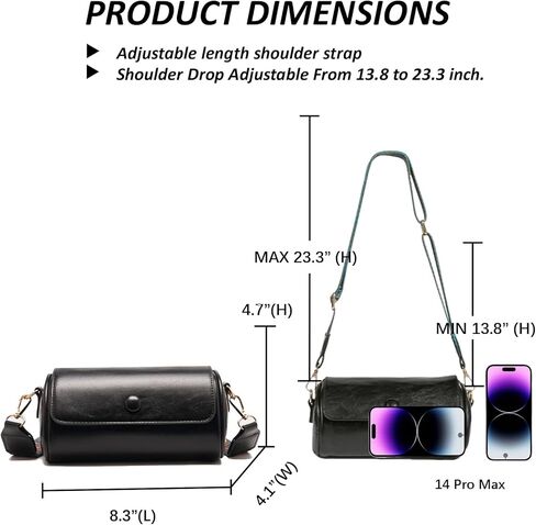 حقائب كروس للنساء من الجلد النباتي وحقائب كتف صغيرة مع حزام عريض in Kuwait