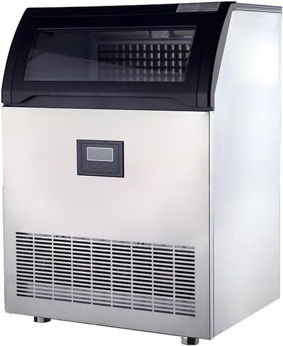 Ice Maker, Commercial Ice Machine, 200LBS/24H, Stainless Steel Ice Machine Ready in 5-15Mins, Freestanding Ice Maker with Ice Scoops, Self-Cleaning for Home Bar 120V/60Hz/420W in Saudi Arabia