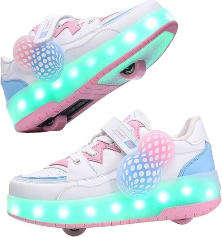 Roller Shoes for Kids Boys Girls Fashion & Fun Wheels Sneakers Children Festival Birthday Gift in Saudi Arabia