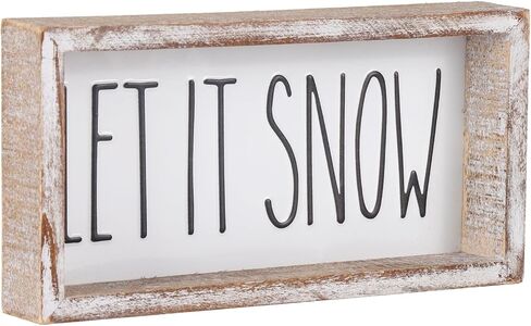 Vintage Christmas Decor, Farm Fresh Christmas Trees Block Sign for Shelf, Mantel, Farmhouse Christmas Decoration, Embossed Metal With Wood Frame in Kuwait