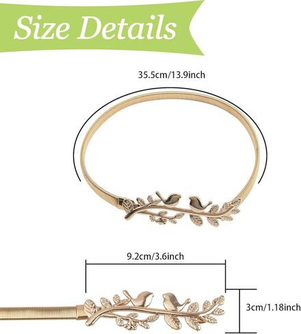 ستائر زنبركية، قطعتان من ستائر من سبائك الزنك، ستائر ذات طراز حديث، أشرطة ستائر من حبل سلكي مطاطي عالي المرونة (ورقة ذهبية وطيور) in Kuwait