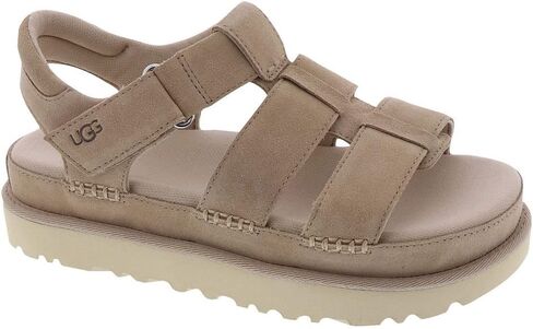 UGG Women's GOLDENSTAR Strap Fisherman Sandal, TAN Leather, 9 in Saudi Arabia