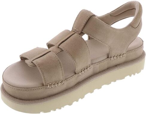 UGG Women's GOLDENSTAR Strap Fisherman Sandal, TAN Leather, 9 in Saudi Arabia