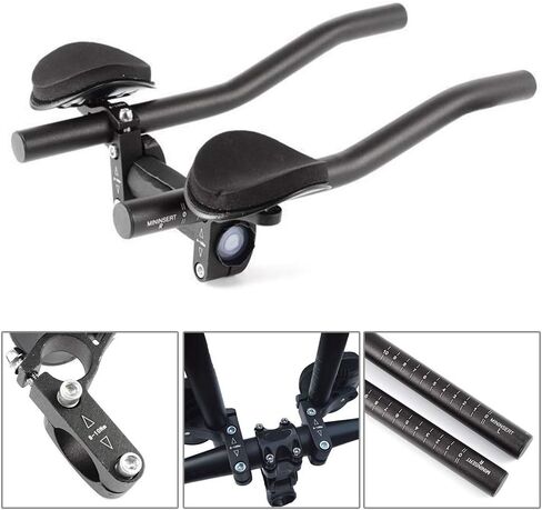 Bicycle Rest Handlebar, Ergonomic Bicycle TT Handlebar Bicycle Rest Handle with Adjustable Handle Triathlon Aero Bars with Allen Wrench Tool for Moutain Bike Road Bike in Saudi Arabia