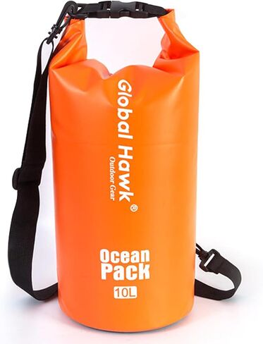 Waterproof Dry Bags: 10L, 20L Sizes - Ideal for Kayaking, Fishing, Rafting, and More! Adjustable Strap for Ultimate Convenience. Stay Dry While Adventuring (Green, 20L) in Saudi Arabia