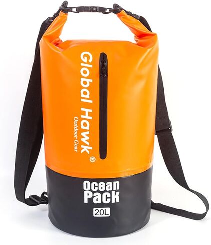 Waterproof Dry Bags: 10L, 20L Sizes - Ideal for Kayaking, Fishing, Rafting, and More! Adjustable Strap for Ultimate Convenience. Stay Dry While Adventuring (Green, 20L) in Saudi Arabia