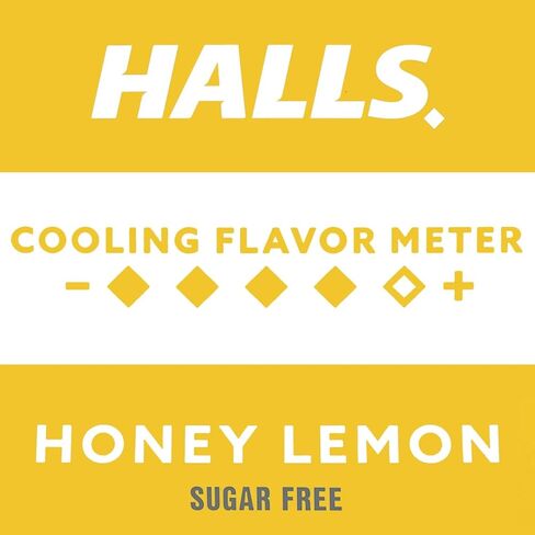 Honey Lemon Sugar Free Cough Drops - Hall Sugar Free - Cough Drops, Sugar Free Cough Drops, Cough Drops Sugar Free (Honey Lemon) Bags of 25 Drops (Pack of 2) in Saudi Arabia