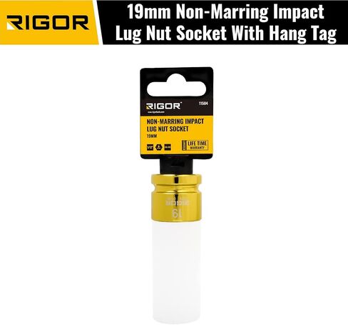 RIGOR 11503 17mm Non-Marring Lug Nut Socket | Wheel Protector Impact Socket | 1/2" Drive, 6 Point, CR-MO, Metric in Saudi Arabia
