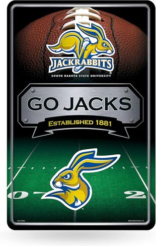 Rico Industries NCAA South Dakota State Jackrabbits Large Metal Sign 11" x 17" Large Metal Home Décor Sign in Saudi Arabia