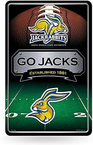 Rico Industries NCAA South Dakota State Jackrabbits Large Metal Sign 11" x 17" Large Metal Home Décor Sign in Saudi Arabia