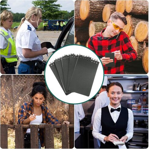 Qilery 12 Pcs Waterproof Notebook 3" x 5" All Weather Pocket Notepads Police Notepad Reporters Notebook Weatherproof White Spiral Notebook Steno Pads Spiral Memo Pads Journal Notepad for Outdoor in Saudi Arabia