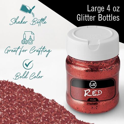 Glitter – 4th of July Glitter, Bulk Glitter 4oz EA Independence Day Decor, 3 Ct Glitter for Crafts, Fine Glitter Fourth of July Accessories, Red, Blue, Silver - independence Day Glitter Crafts in Saudi Arabia