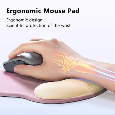 Mouse Pad 2 Pack with Gel Wrist Support,Ergonomic Mouse Pad with Wrist Rest,Non-Slip Rubber Base Gaming Mice Pad for Home Office Computer Laptop,10 x 8.9 inch in Saudi Arabia