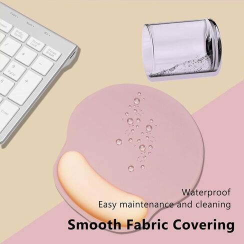 Mouse Pad 2 Pack with Gel Wrist Support,Ergonomic Mouse Pad with Wrist Rest,Non-Slip Rubber Base Gaming Mice Pad for Home Office Computer Laptop,10 x 8.9 inch in Saudi Arabia