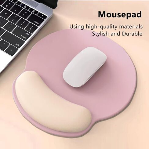 Mouse Pad 2 Pack with Gel Wrist Support,Ergonomic Mouse Pad with Wrist Rest,Non-Slip Rubber Base Gaming Mice Pad for Home Office Computer Laptop,10 x 8.9 inch in Saudi Arabia