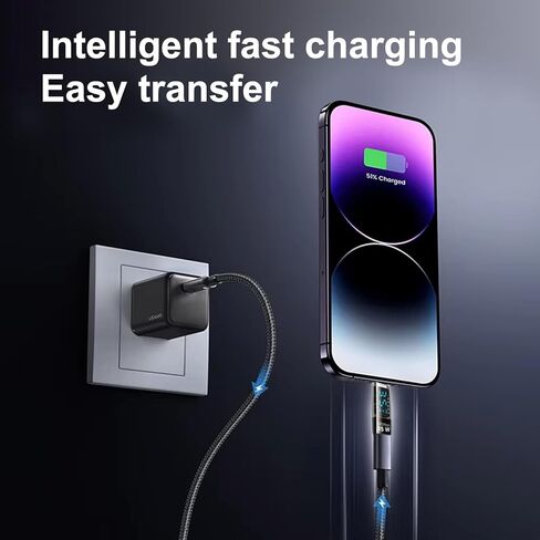 Lightning Female to USB C Male Adapter Lightning to USB C Adapter PD Fast for iPhone 15/15 Pro/15 Pro Max/15 Plus,iPad Air, Samsung, Support Data Transfer and Charging (black, 35W) in Saudi Arabia
