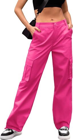 keriffe Women Cargo Pants High Waisted Lightweight UPF 50+ Travel Camping Casual Baggy Hiking Pants 4 Pockets in Saudi Arabia