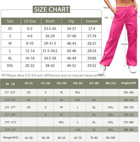 keriffe Women Cargo Pants High Waisted Lightweight UPF 50+ Travel Camping Casual Baggy Hiking Pants 4 Pockets in Saudi Arabia