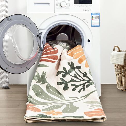 RoomTalks Cute Funky Bedroom Rugs Aesthetic Decor, 4x6 Washable Area Rug Non Slip Sage Green Boho Floral Botanical Rug Modern Abstract Throw Rug Accent Carpet for Living Room Kitchen Entryway Dorm in Kuwait